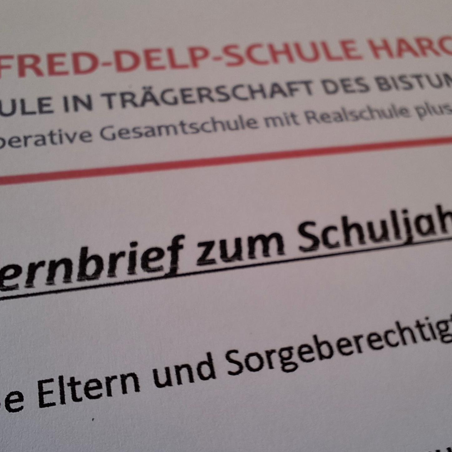 Bild des Briefkopfes des Elternbriefes (c) Alfred-Delp-Schule Bild des Briefkopfes des Elternbriefes