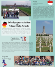 Collage aus Bildern und Texten zu verschiedenen Partnerschulen (c) Alfred-Delp-Schule Collage aus Bildern und Texten zu verschiedenen Partnerschulen
